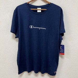 NEW Champion 2 Piece Sleepwear Set T-Shirt/ Pant Authentic Navy/ Gray SZ 1X